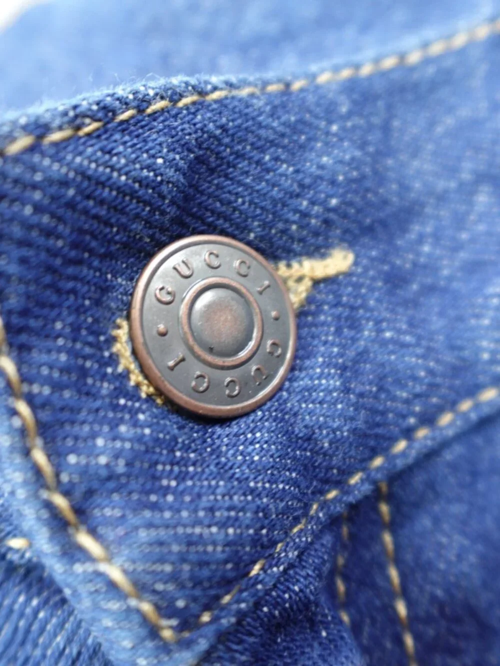 Gucci Jeans Mens 36 Blue Japanese Denim Wide Leg Straight Selvedge Fly Italy